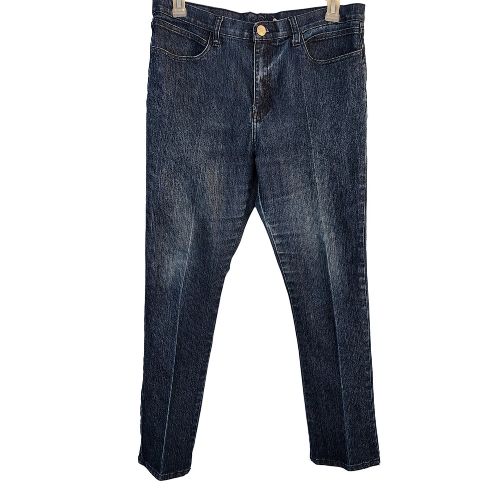 Gazoz Mens Dark Wash Straight Leg Stretch Denim Jeans‎ Blue Size 14 RN 111884